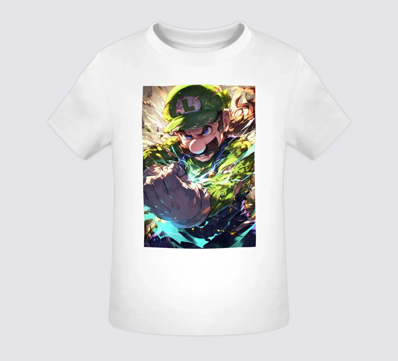luigi Super Mario Bros maglietta neonato da CreativeStudio