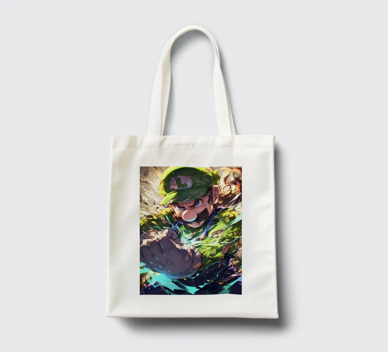 luigi Super Mario Bros borsa in juta da CreativeStudio