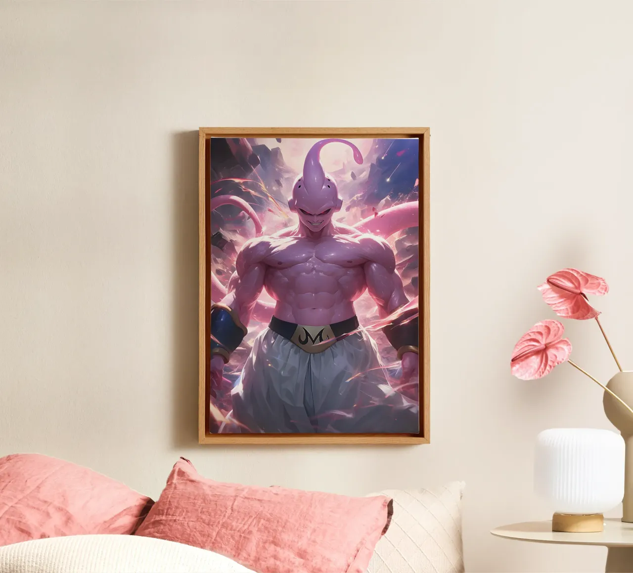 Majin Buu Dragon Ball Z canvas met Baklijst van CreativeStudio