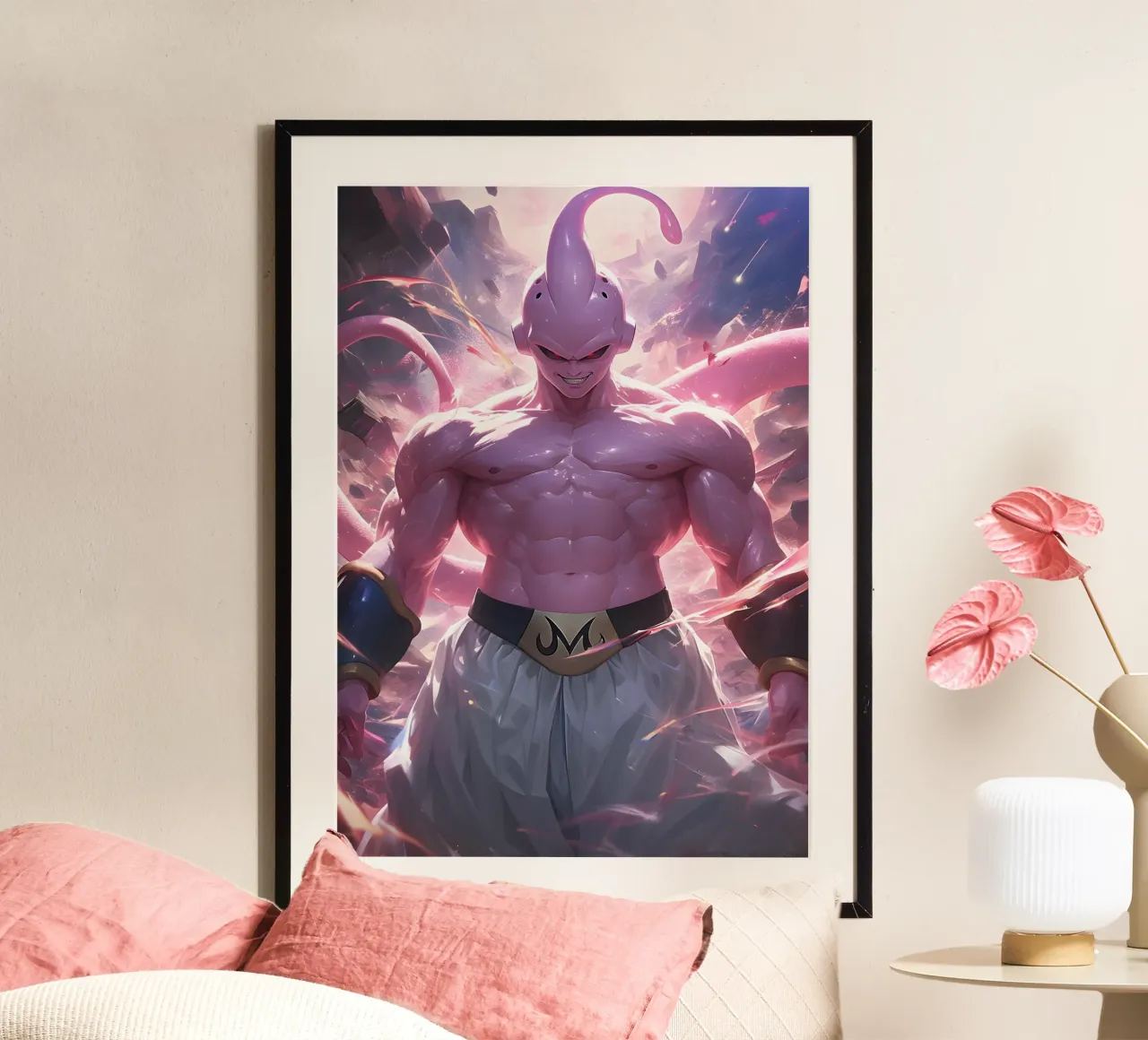 Majin Buu Dragon Ball Z poster con telaio in alluminio da CreativeStudio