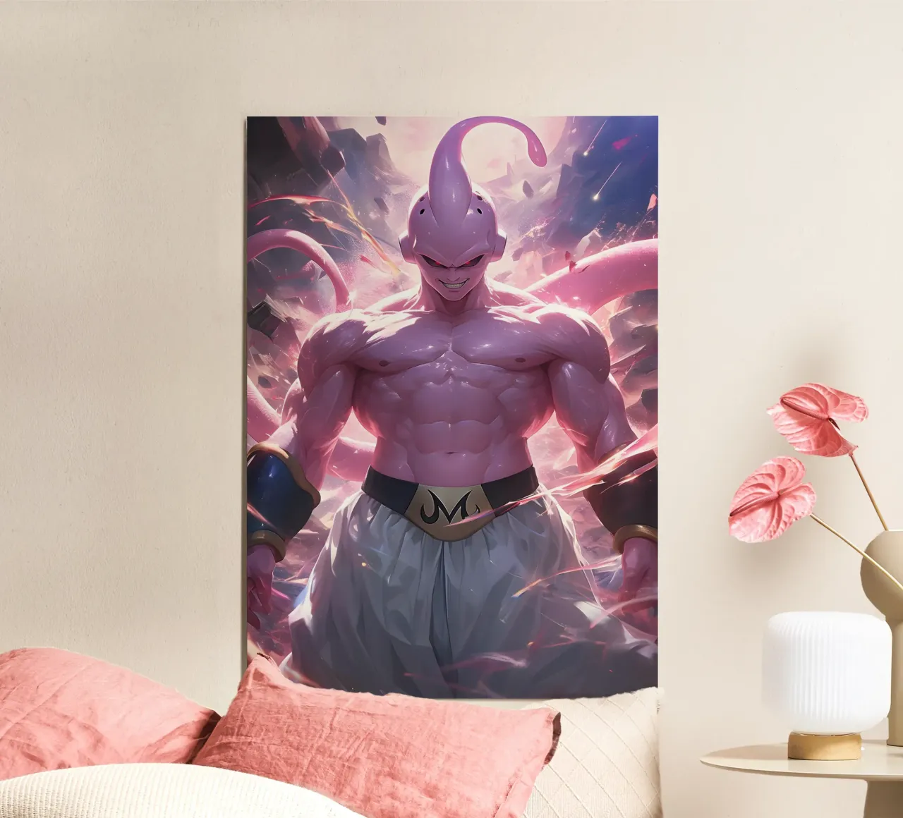 Majin Buu Dragon Ball Z poster con telaio in alluminio da CreativeStudio