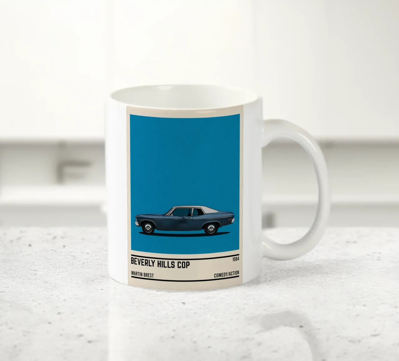 Beverly Hills Cop movie car tazza in ceramica da TheArtstudio