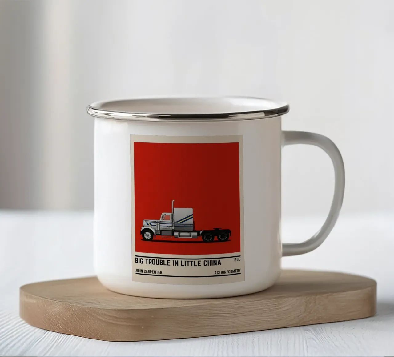 Big Trouble in Little China truck movie tazza in smalto da TheArtstudio