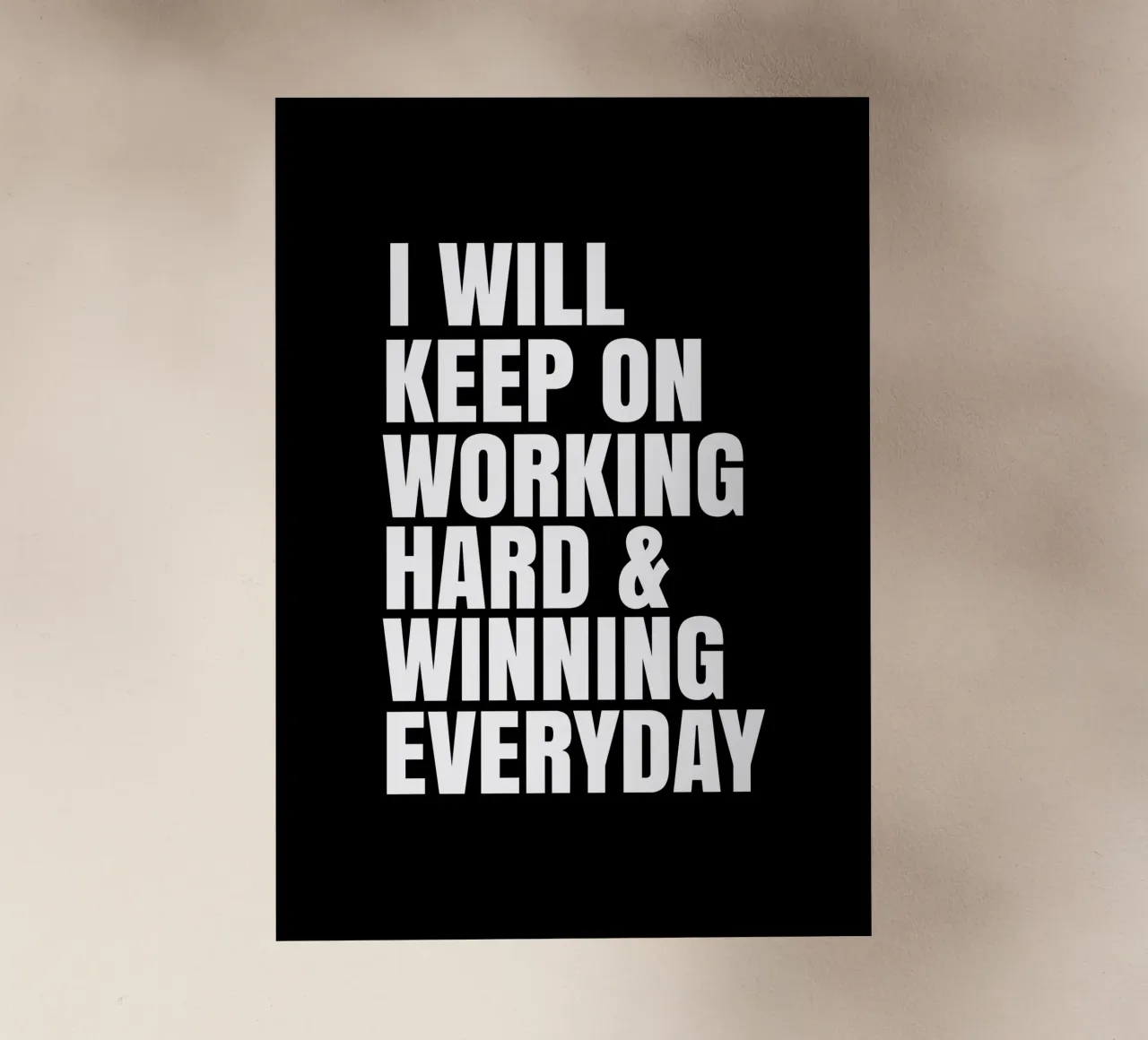 I will keep on working hard and winning everyday pellicola backlit da happieeagle