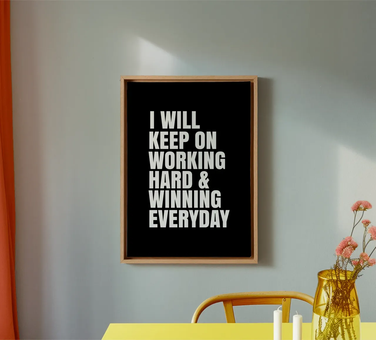 I will keep on working hard and winning everyday canvas by happieeagle