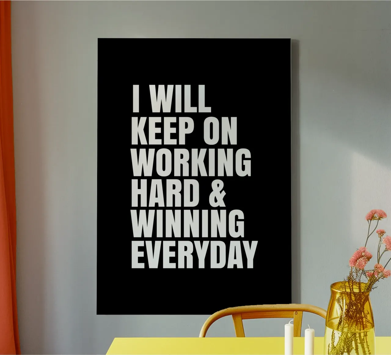 I will keep on working hard and winning everyday canvas by happieeagle