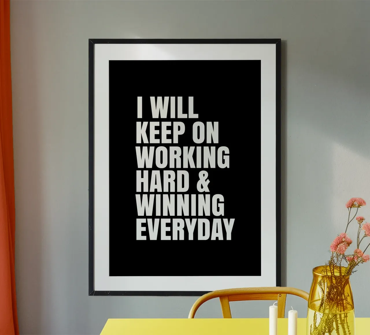 I will keep on working hard and winning everyday carta hahnemühle da happieeagle