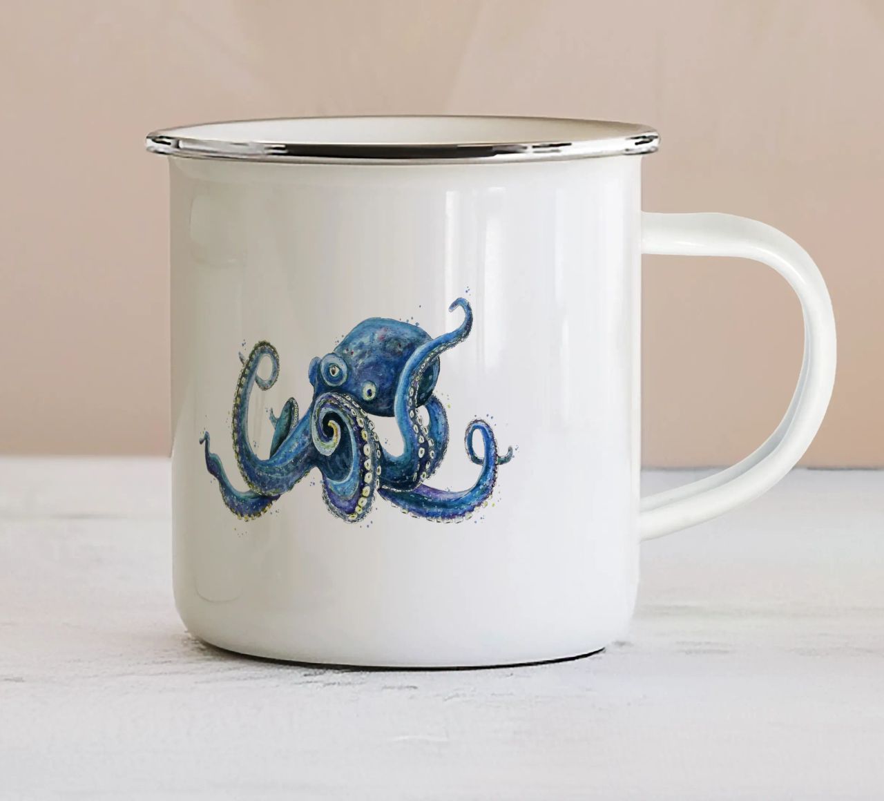 Il mio amico polpo tazza in smalto da Illustration Raissa Oltmanns