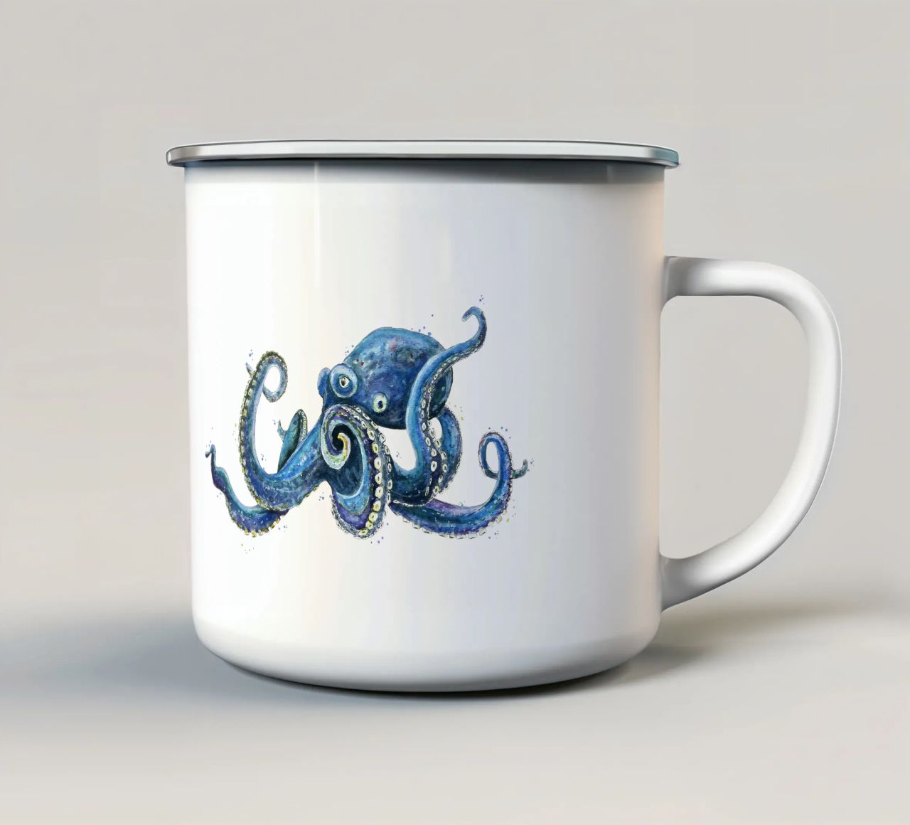 Il mio amico polpo tazza in smalto da Illustration Raissa Oltmanns