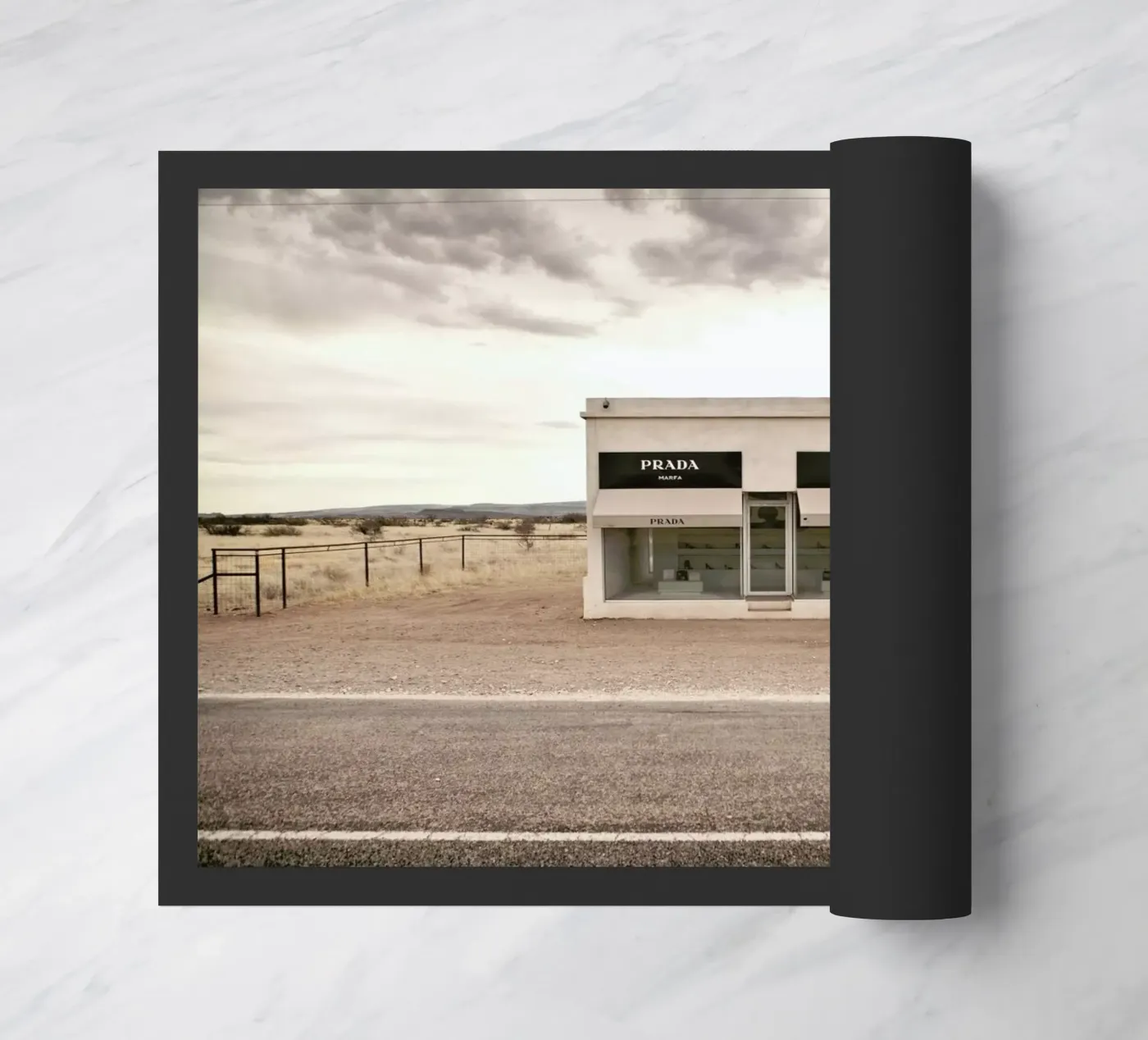 Prada Marfa Fußmatte von Marc Gruninger