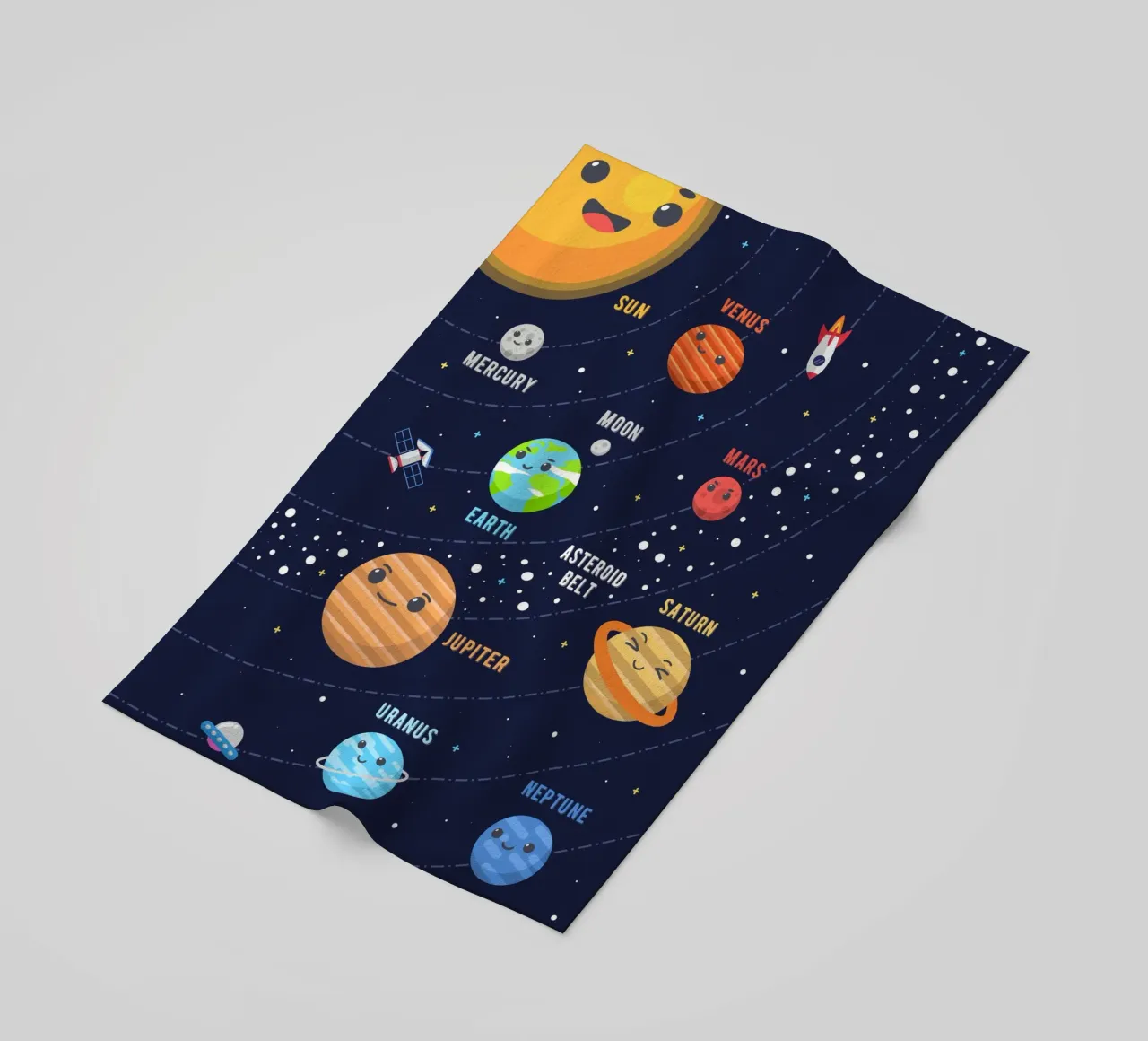 Sistema solare per bambini telo mare da Charnwood Prints