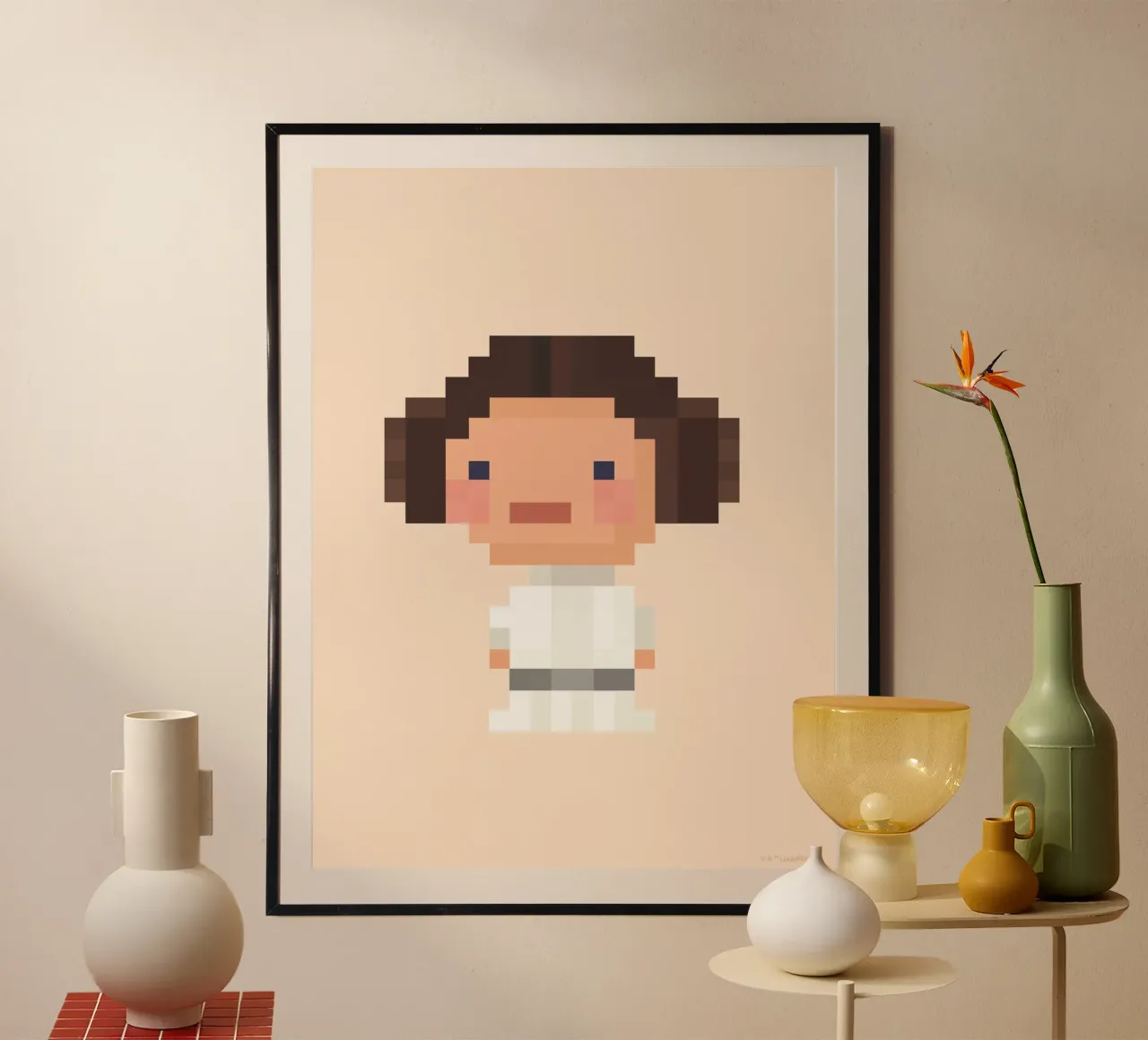 PRINCESS LEIA ORGANA poster avec cadre en aluminium de Star Wars