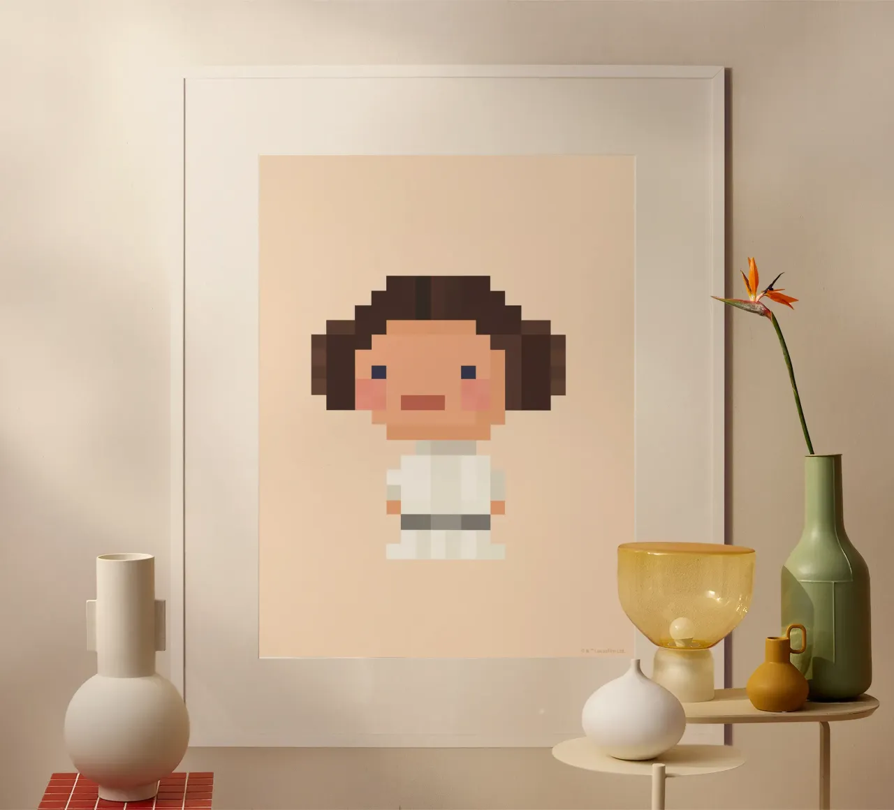 PRINCESS LEIA ORGANA poster avec cadre en aluminium de Star Wars