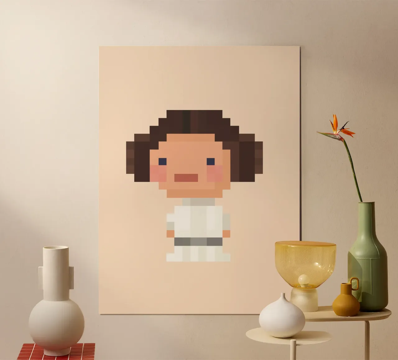 PRINCESS LEIA ORGANA poster avec cadre en aluminium de Star Wars
