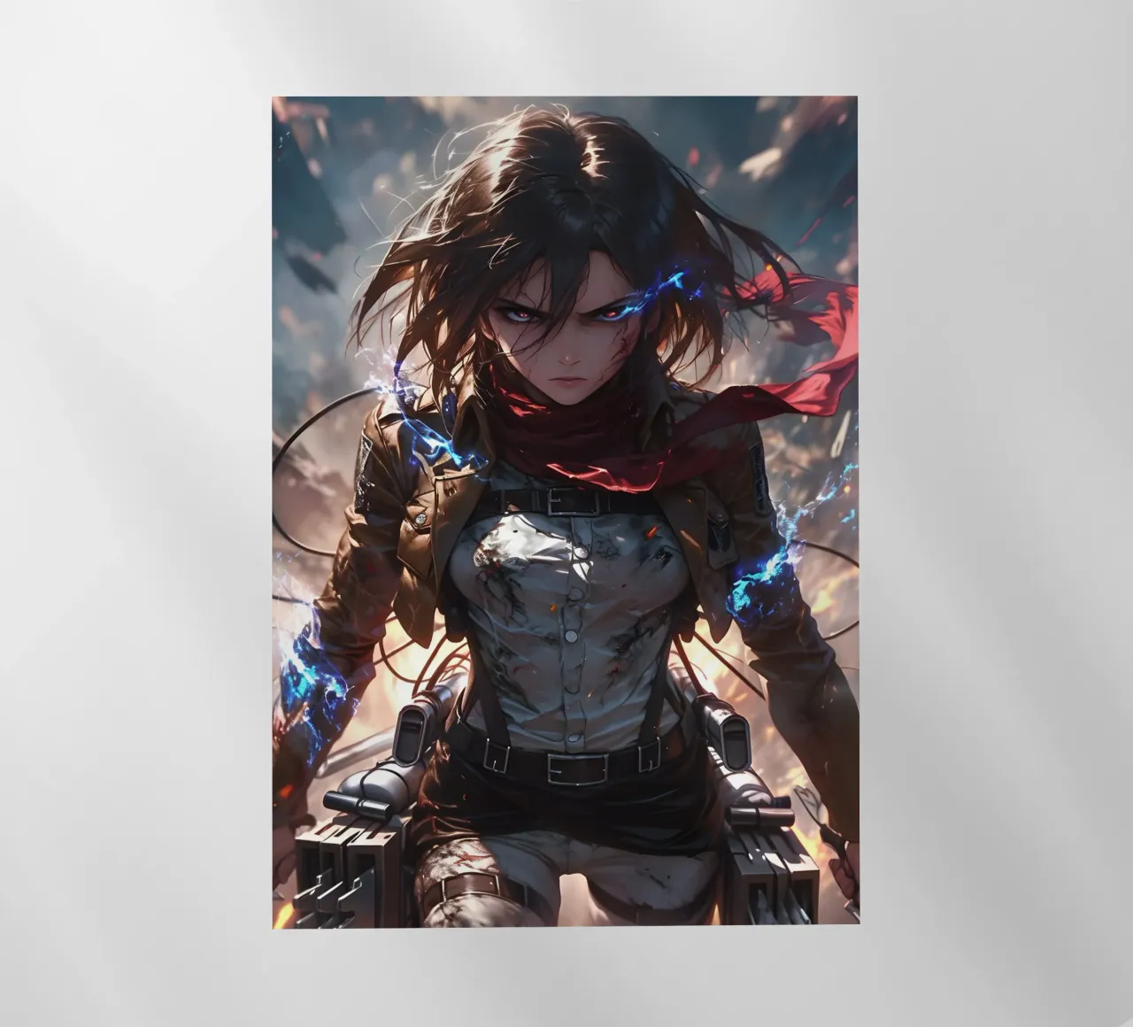 Mikasa attack on titan pellicola backlit da CreativeStudio