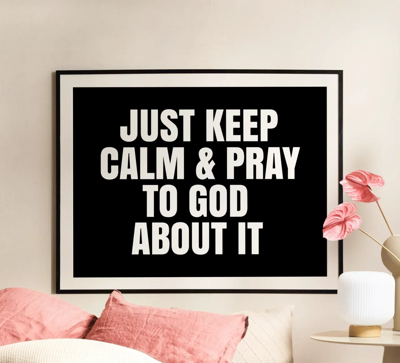 Just keep calm and pray to God about it carta hahnemühle da happieeagle
