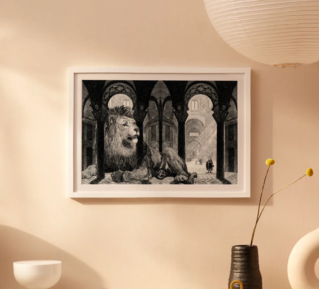 Godfrey poster con telaio in legno da The Gently Unfurling Sneak