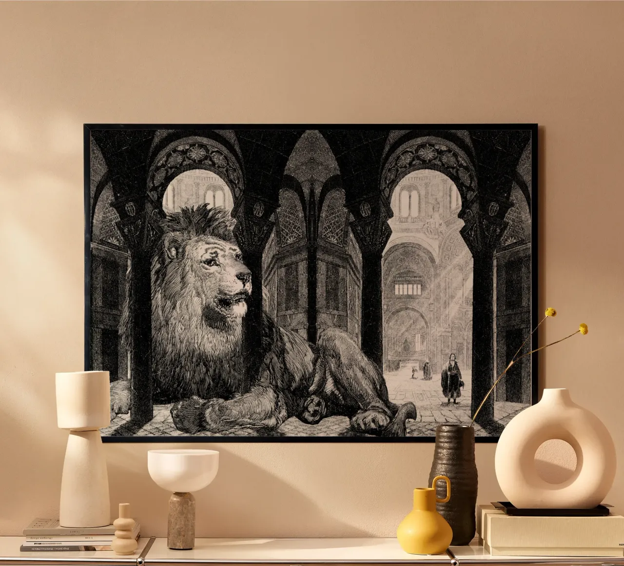 Godfrey poster con telaio in legno da The Gently Unfurling Sneak