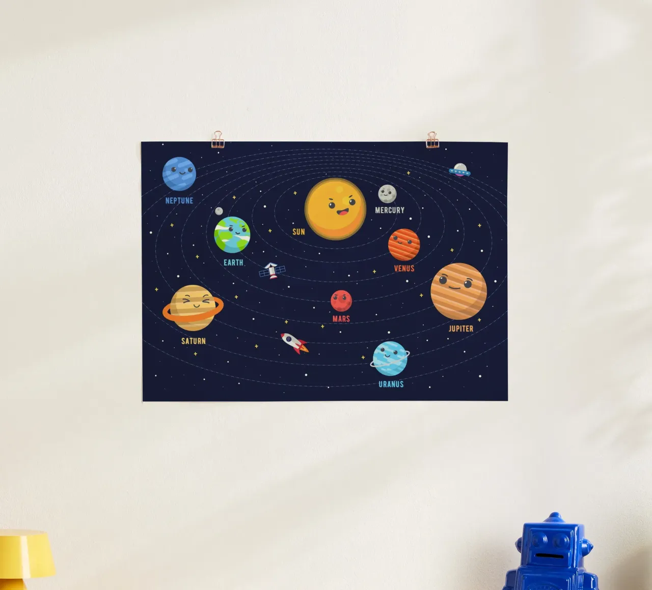 Sistema solare per bambini carta hahnemühle da Charnwood Prints