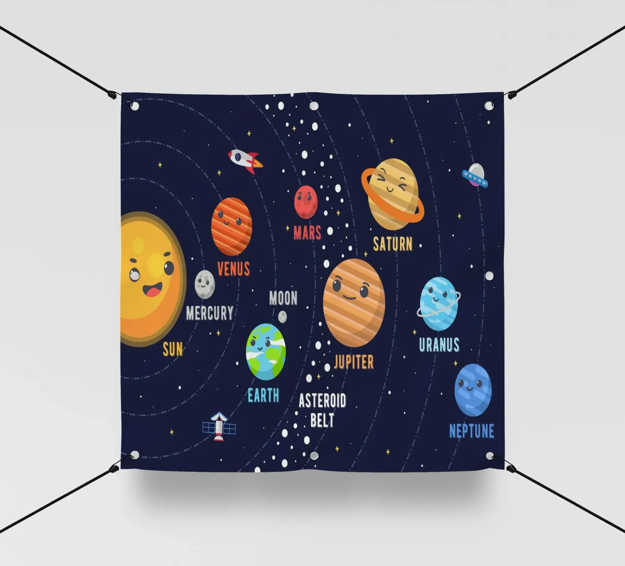 Sistema solare per bambini telo in pvc da Charnwood Prints