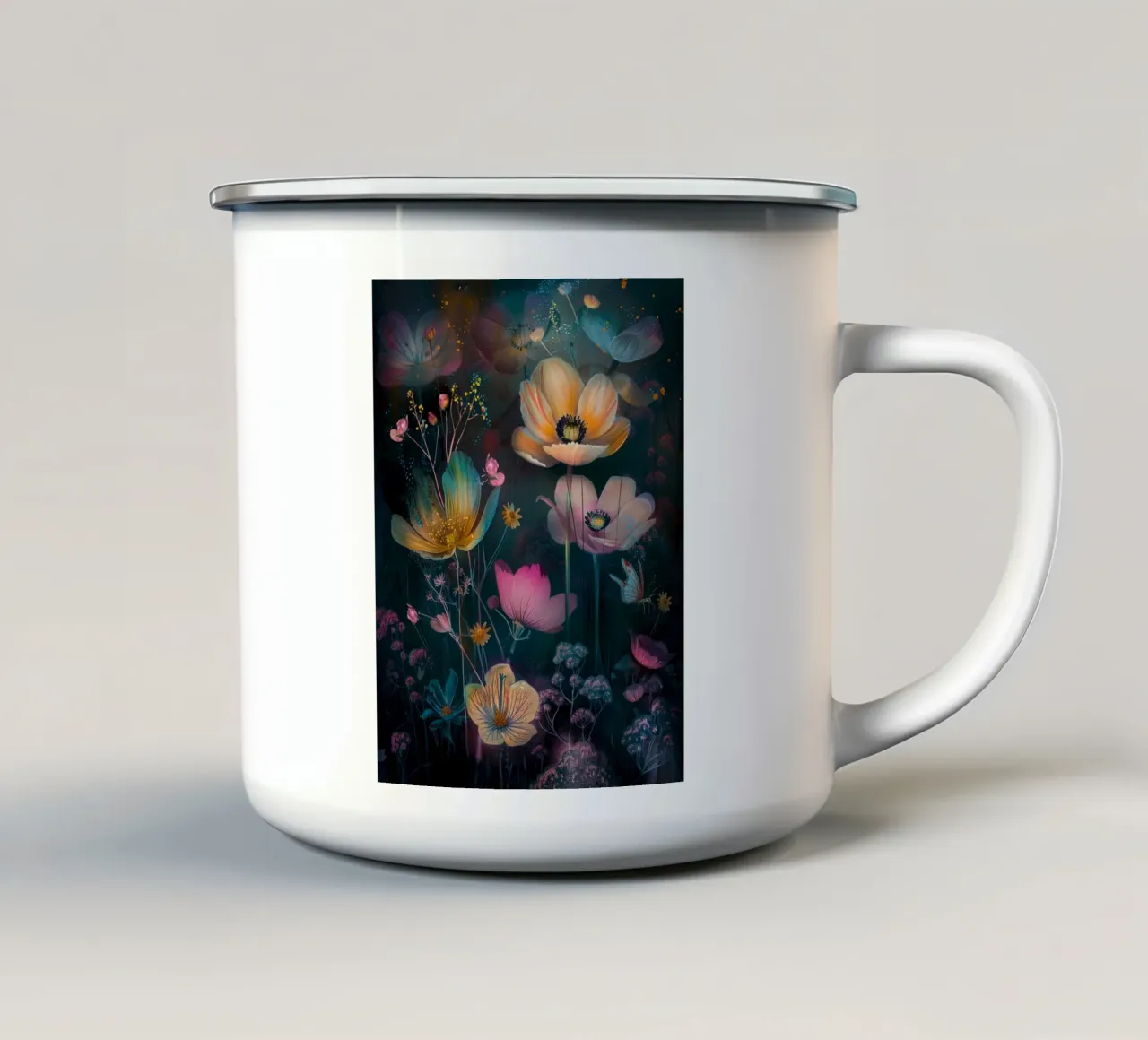 Flowers Meadow G tazza in smalto da Mateo
