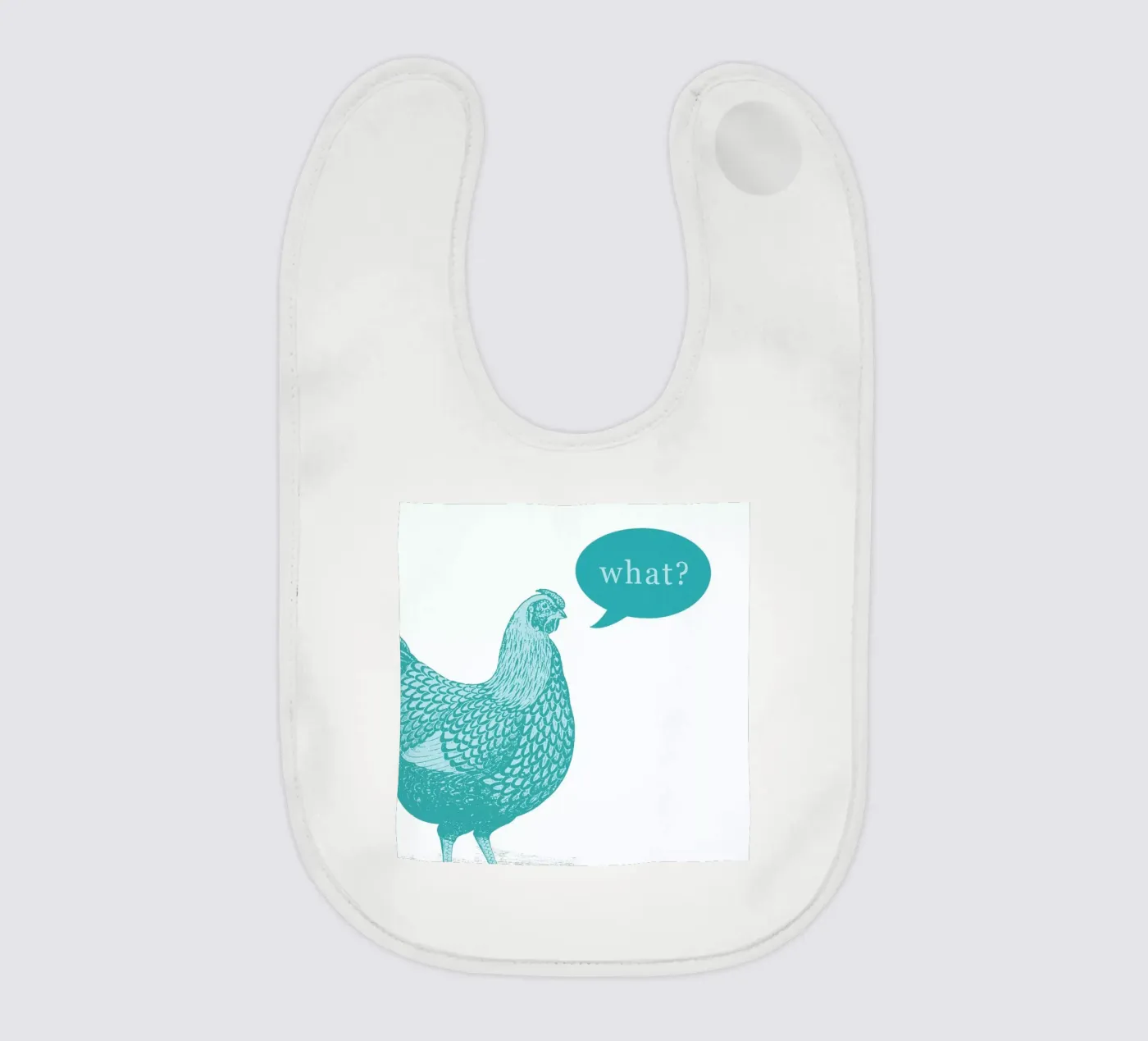 Chook baby bib by The Gently Unfurling Sneak