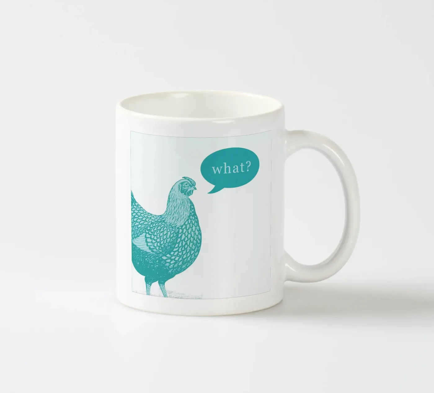 Chook ceramic mug by The Gently Unfurling Sneak