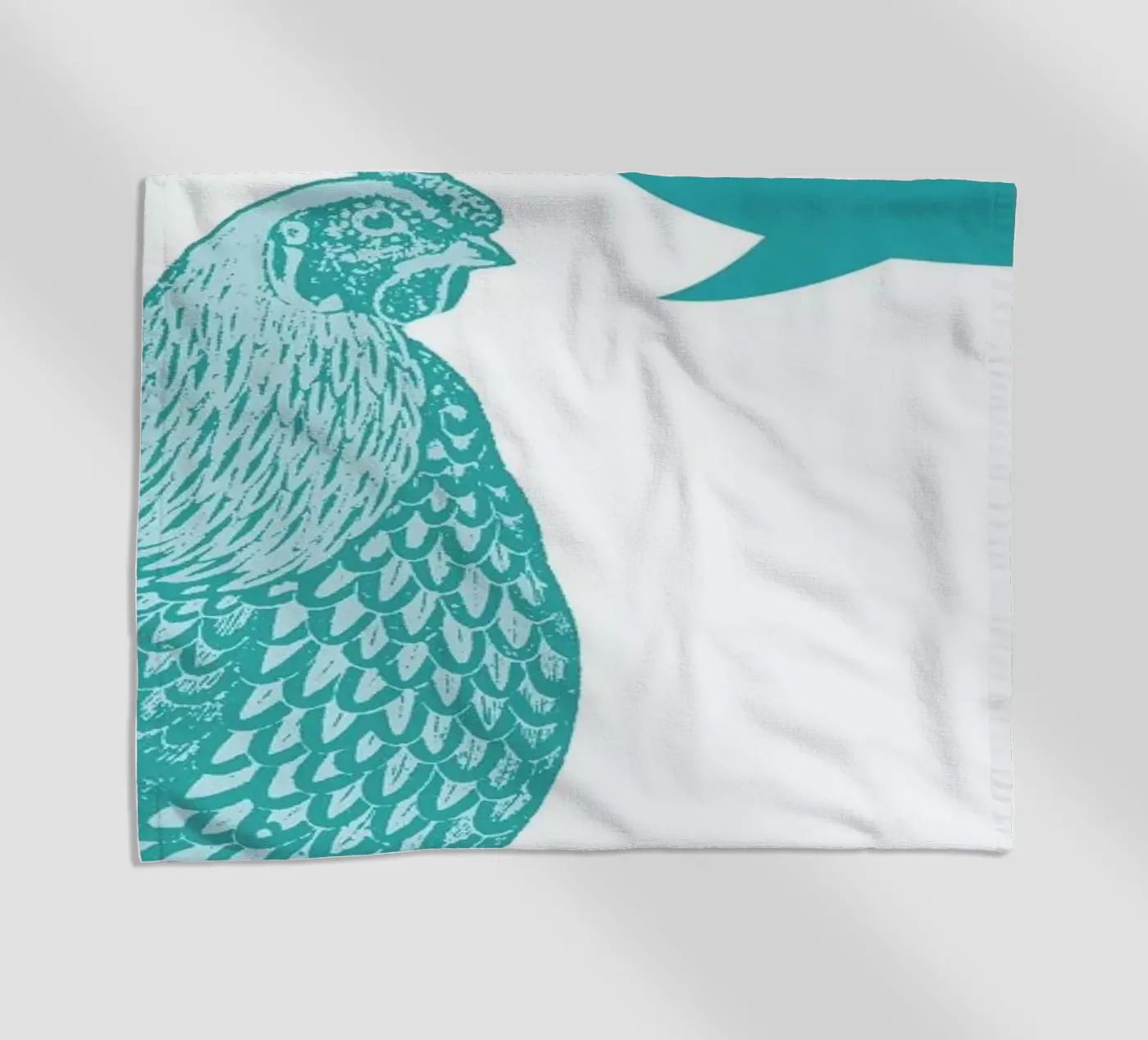 Chook beach towel by The Gently Unfurling Sneak