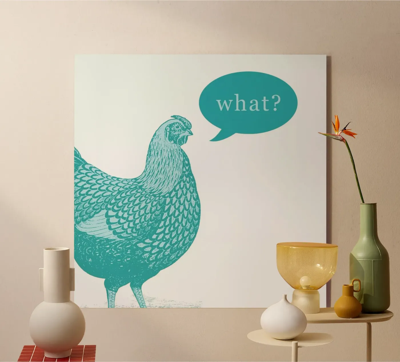 Chook acryl van The Gently Unfurling Sneak