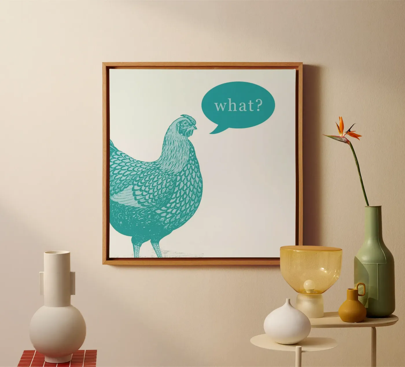 Chook canvas by The Gently Unfurling Sneak