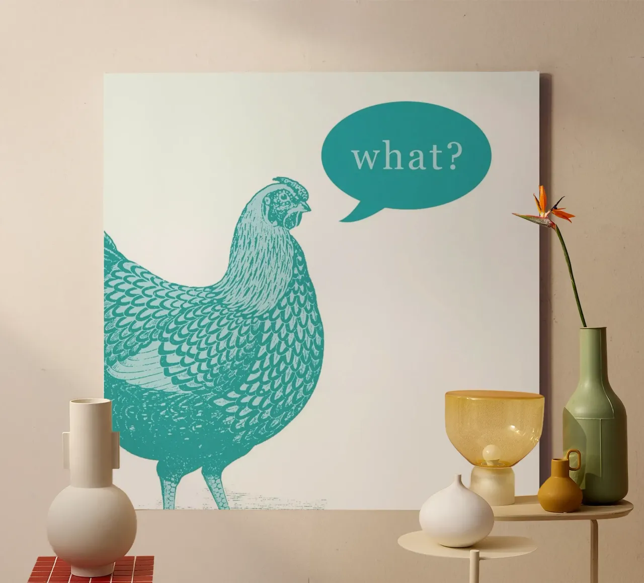 Chook canvas by The Gently Unfurling Sneak