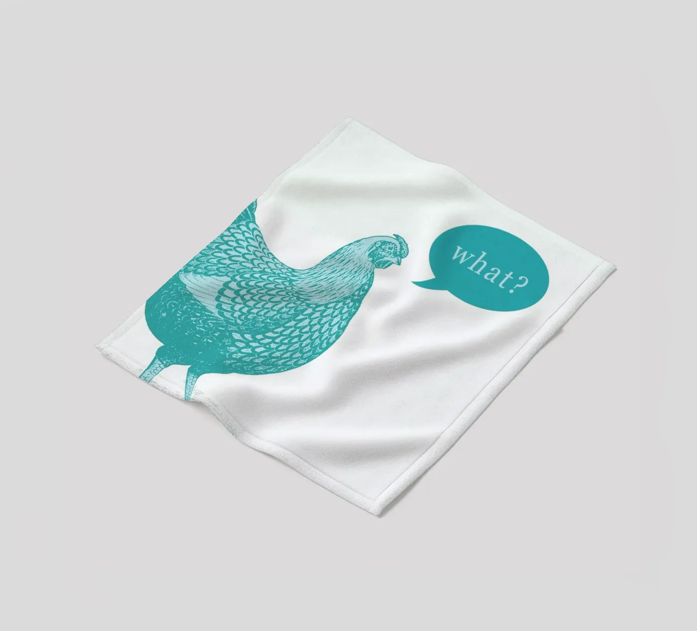 Chook fleece blanket by The Gently Unfurling Sneak
