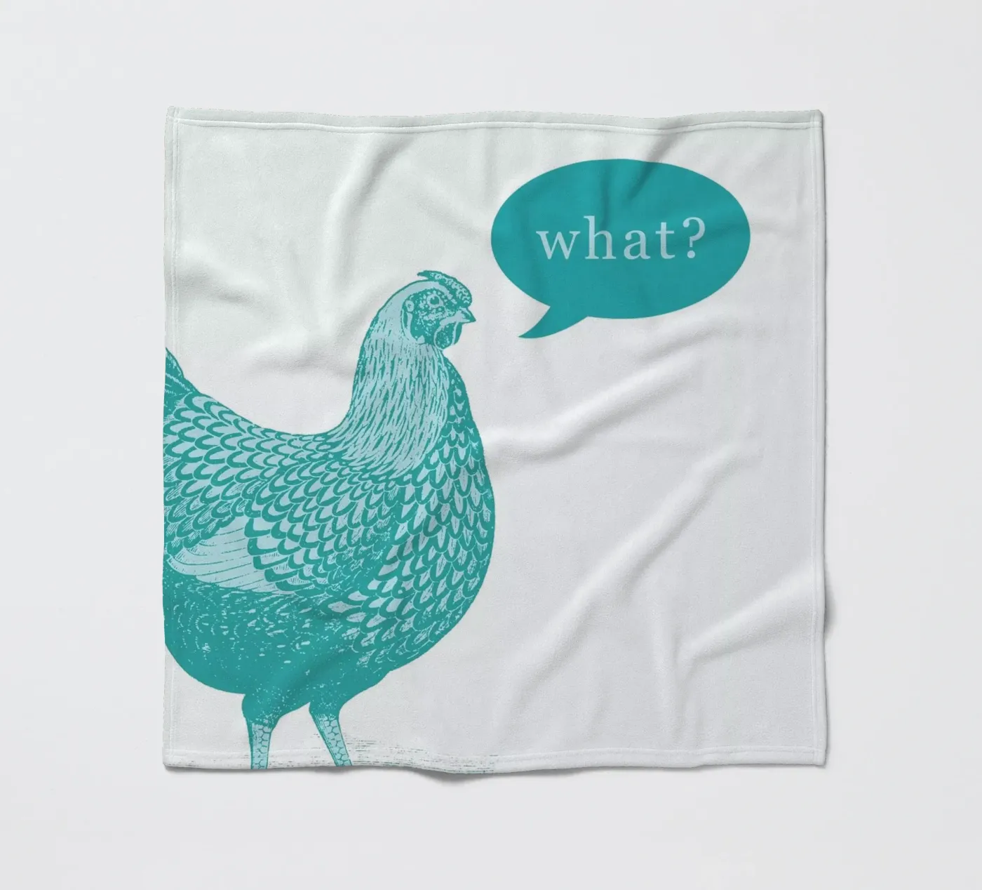Chook fleece blanket by The Gently Unfurling Sneak