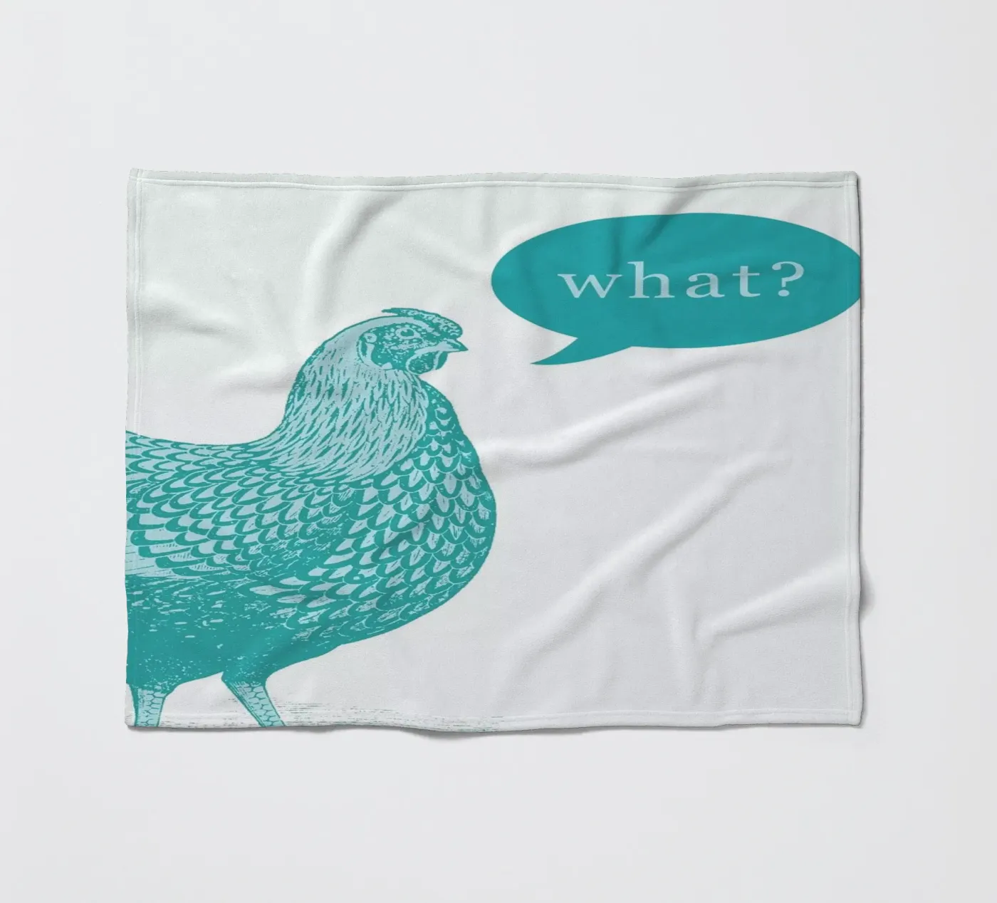 Chook fleece blanket by The Gently Unfurling Sneak