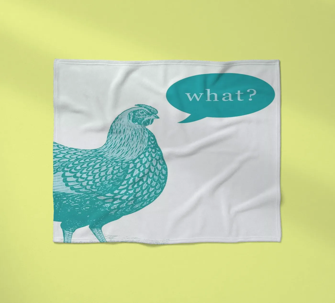 Chook fleece blanket by The Gently Unfurling Sneak