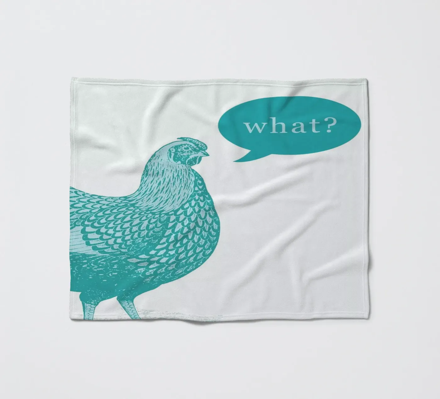 Chook fleece blanket by The Gently Unfurling Sneak