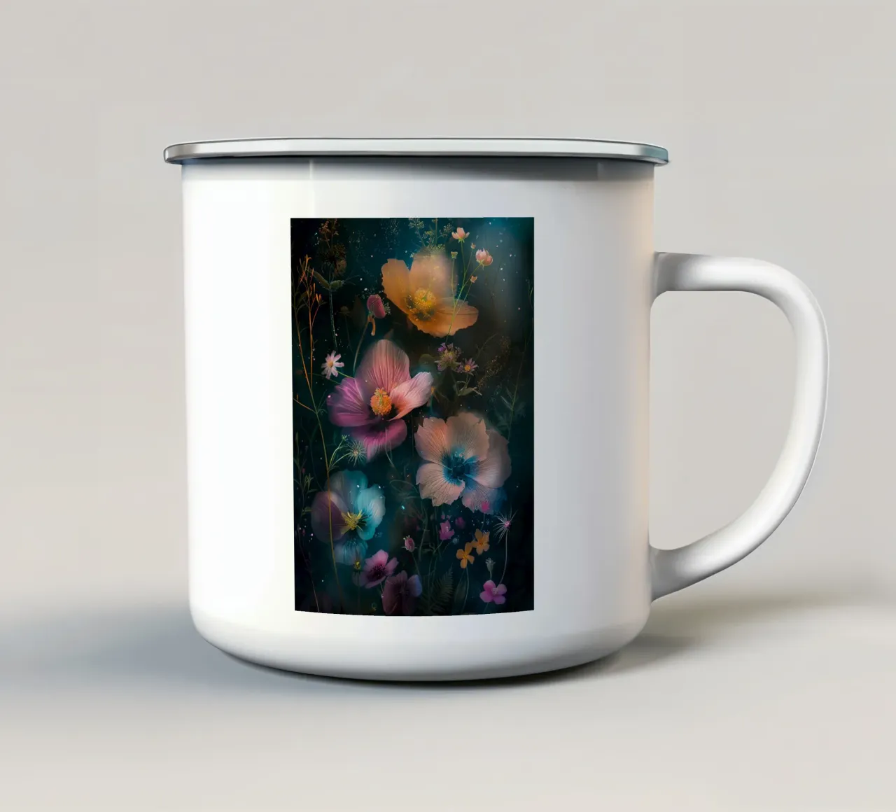 Flowers Meadow J tazza in smalto da Mateo