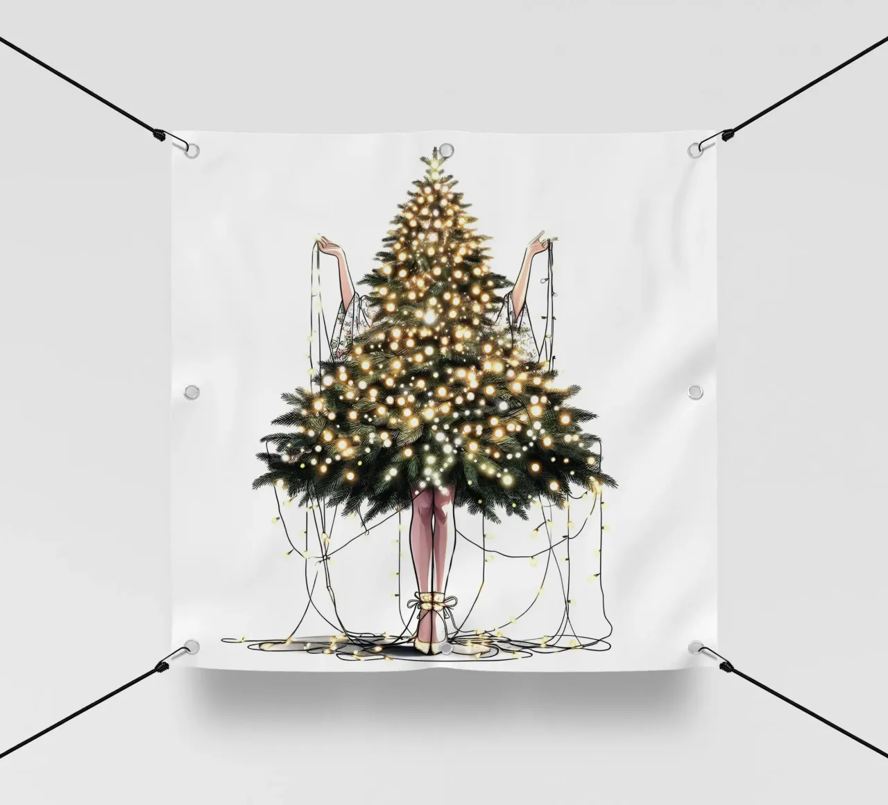 LUCI DI NATALE AGGROVIGLIATE telo in pvc da ARTOMATIC