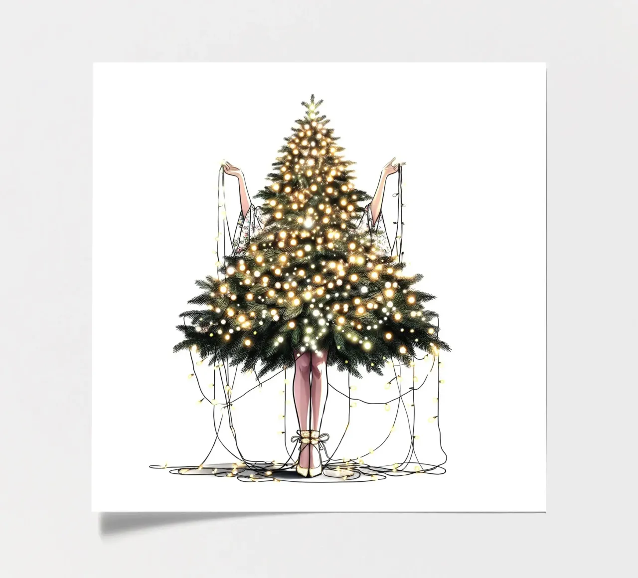 LUCI DI NATALE AGGROVIGLIATE foglio adesivo da ARTOMATIC