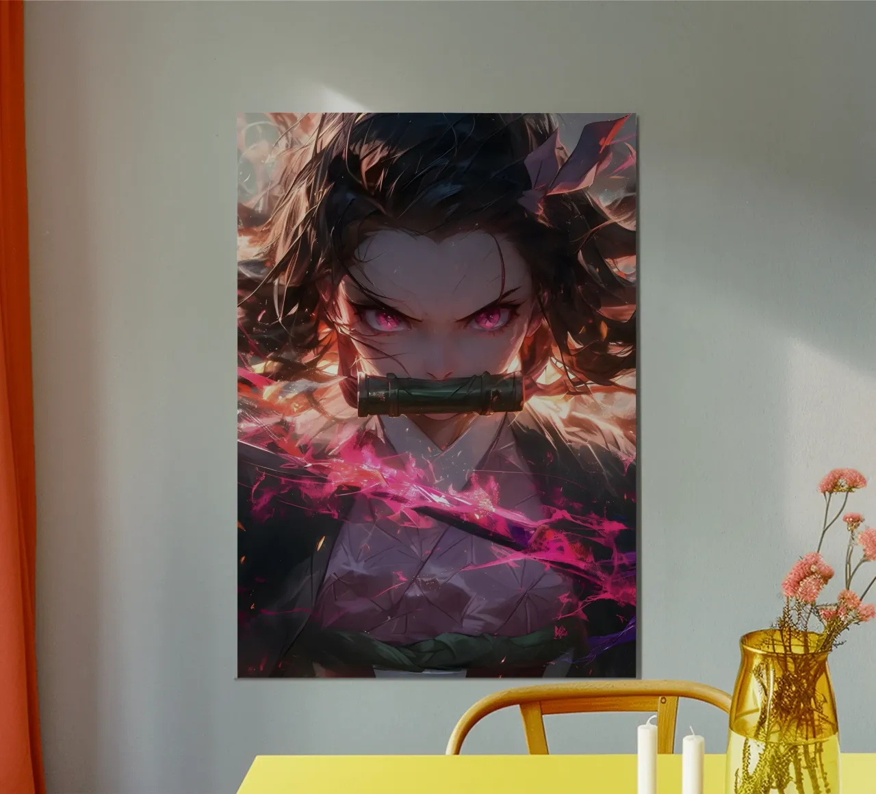 Nezuko kimetsu no yaiba alluminio dibond da CreativeStudio