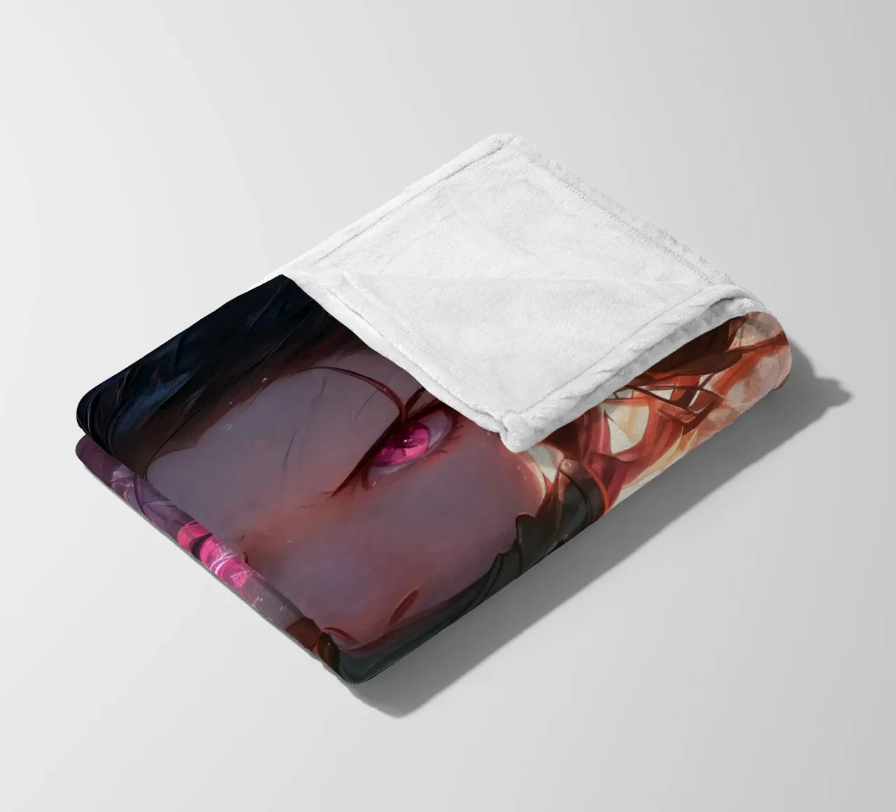 Nezuko kimetsu no yaiba fleece blanket by CreativeStudio