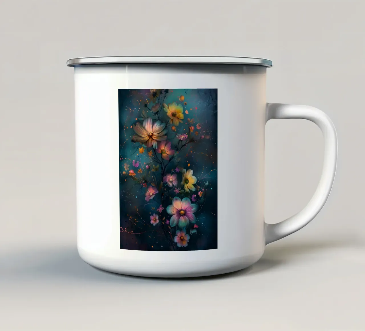 Flowers Meadow K tazza in smalto da Mateo