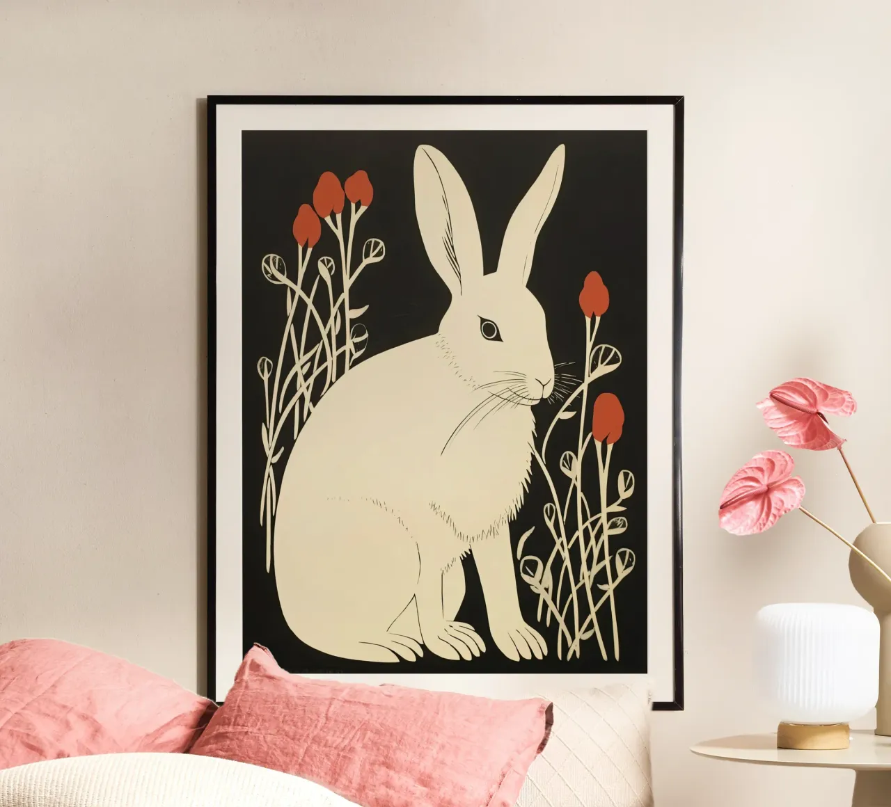 Coniglietto poster con telaio in plastica da DaarbyN