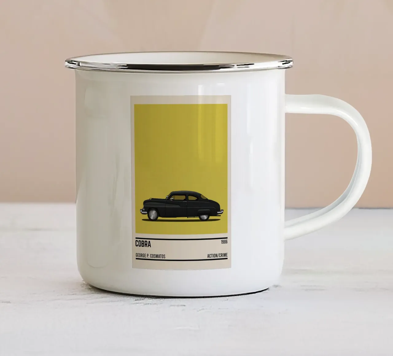 Cobra movie car tazza in smalto da TheArtstudio