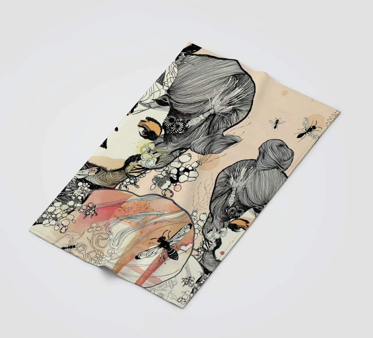 Wasps Fleecedecke von Giulio Iurissevich