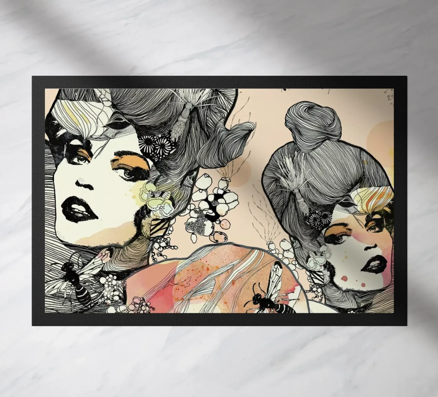 Wasps doormat by Giulio Iurissevich