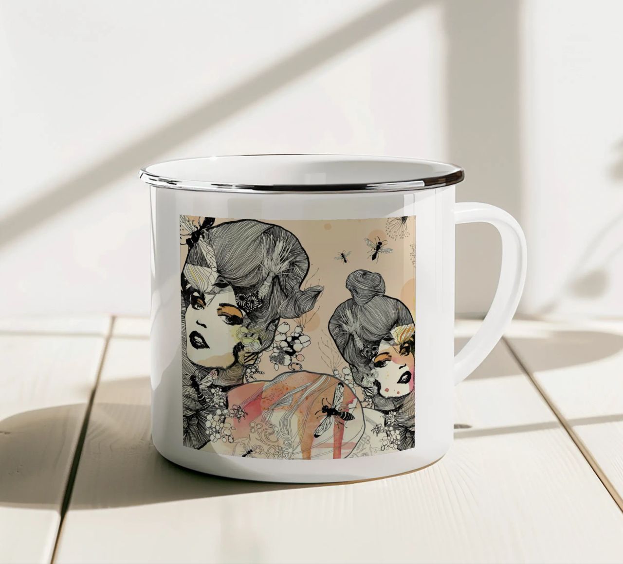 Wasps tazza in smalto da Giulio Iurissevich