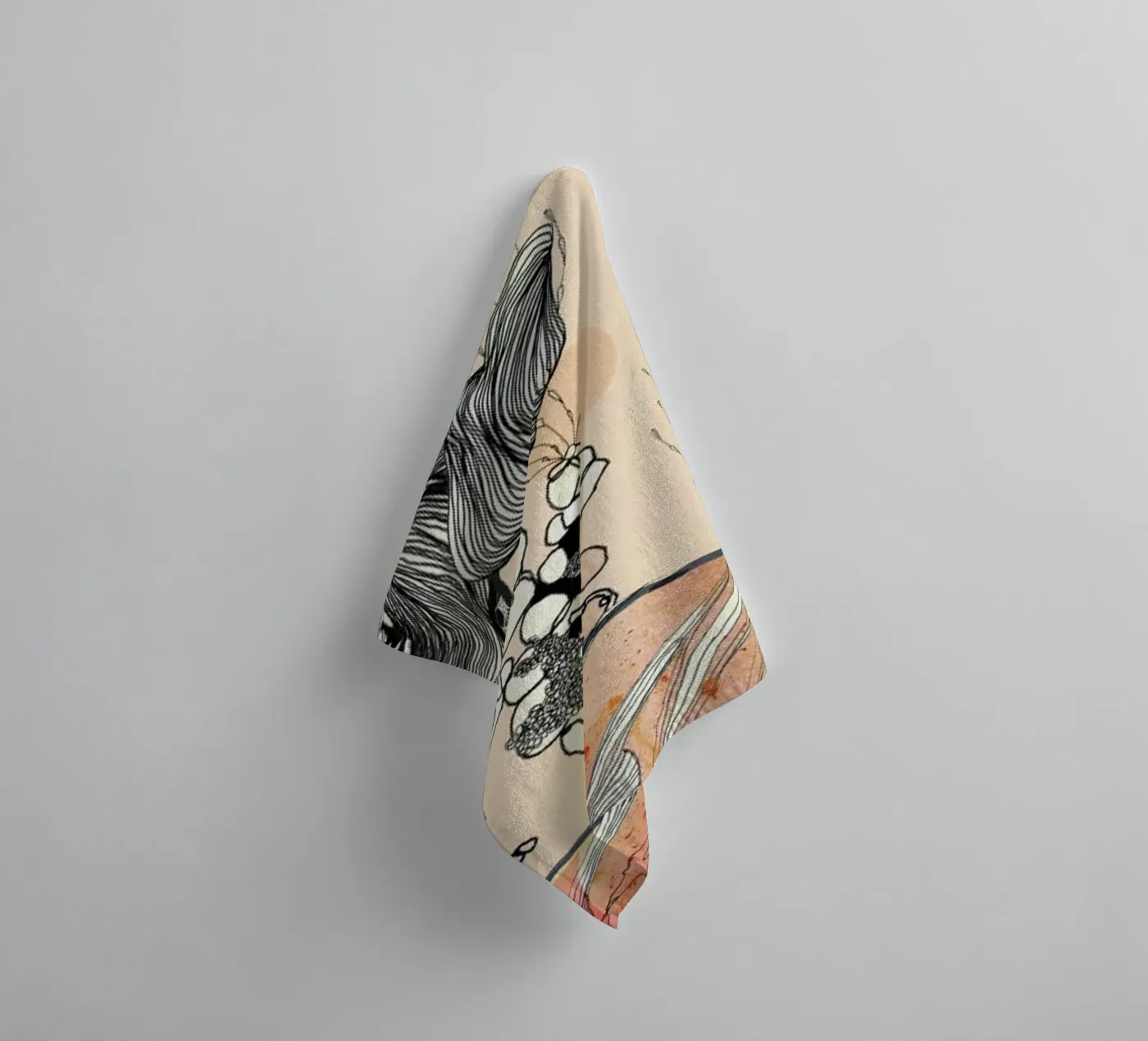 Wasps badhanddoek van Giulio Iurissevich