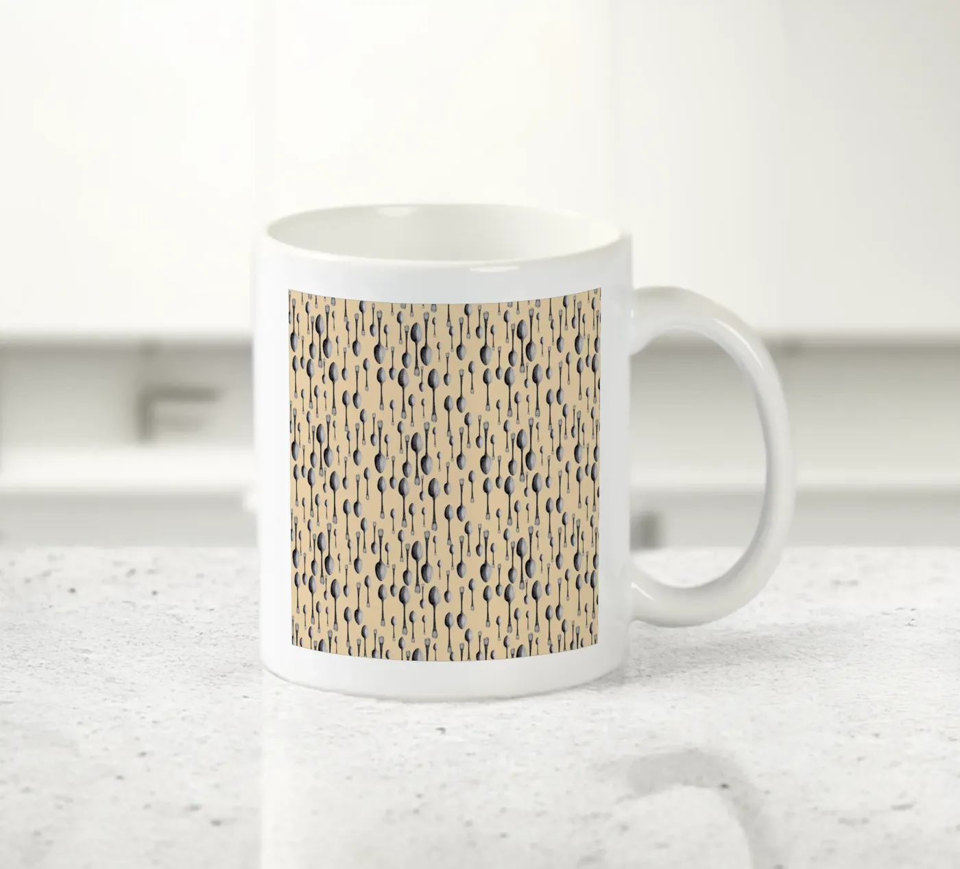 Spoon ceramic mug by Giulio Iurissevich