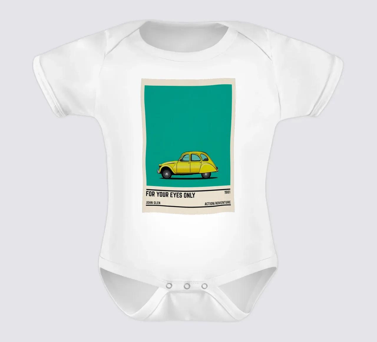 For your eyes only car body neonato maniche corte da TheArtstudio